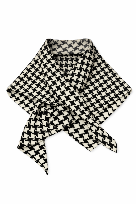 Wełniana chusta we wzór dużej pepitki