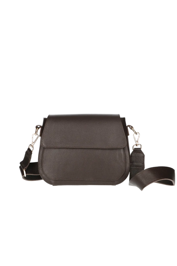 Codzienna luksusowa torebka w kolorze gorzkiej czekolady