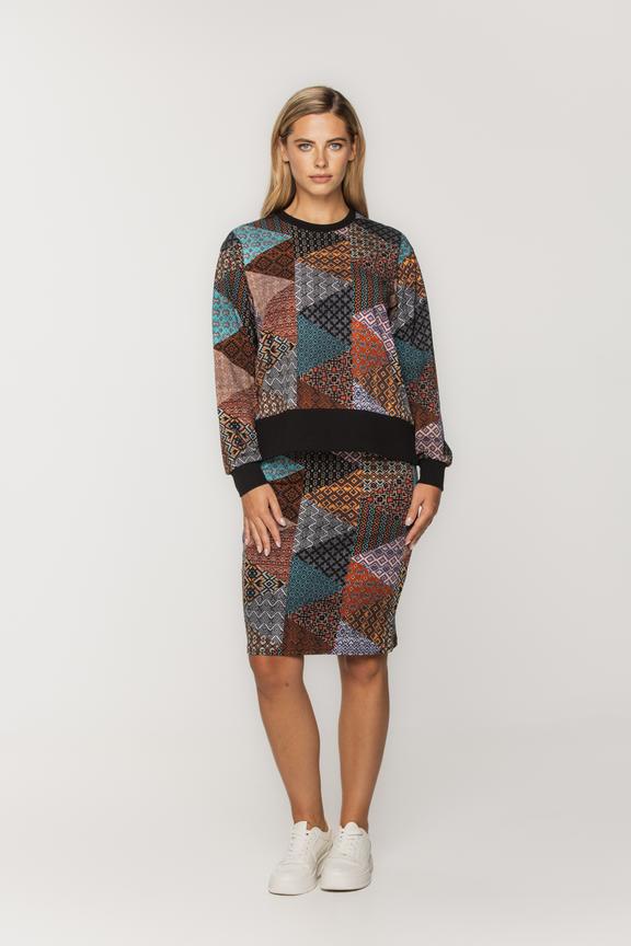 Codzienna spódnica z dzianiny bawełnianej