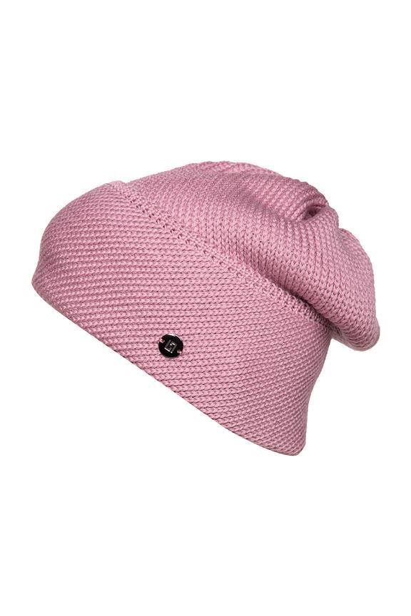 Pink Merino wool hat