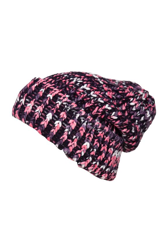 Warm melange pink beanie