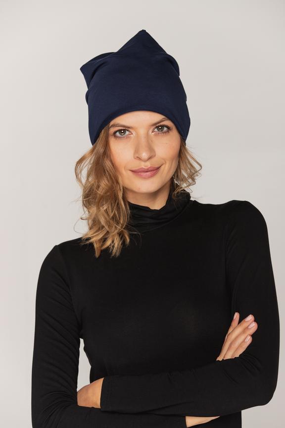 Navy blue cotton cap