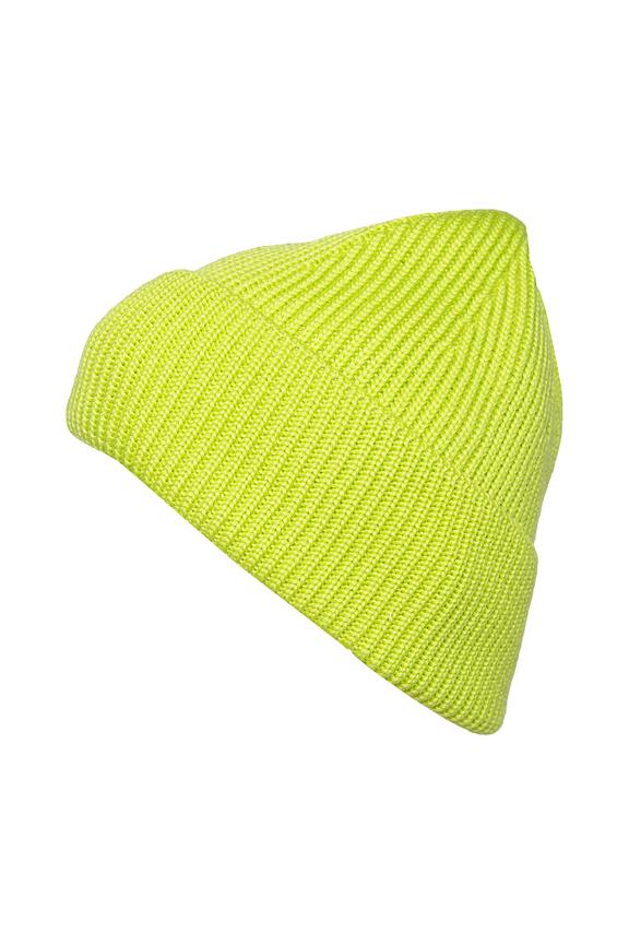 Bright ribbed knit cap