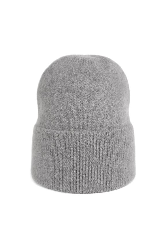Universal gray hat with angora