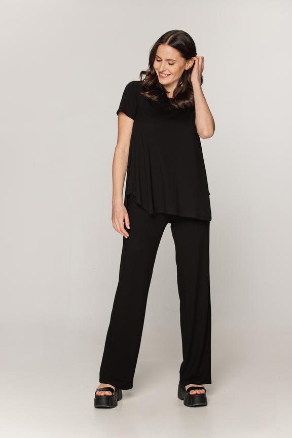 Czarna bluzka trapezowa