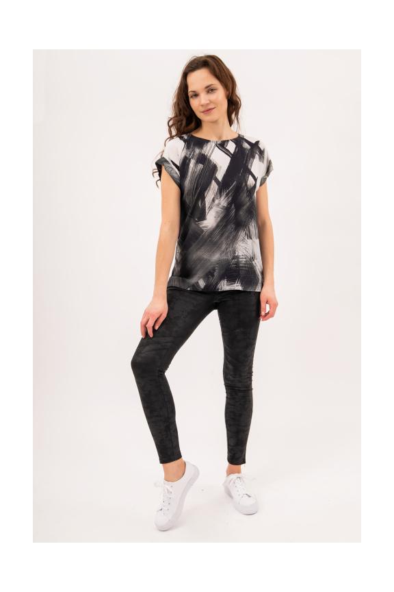 Czarne dopasowane spodnie z efektem przetarcia