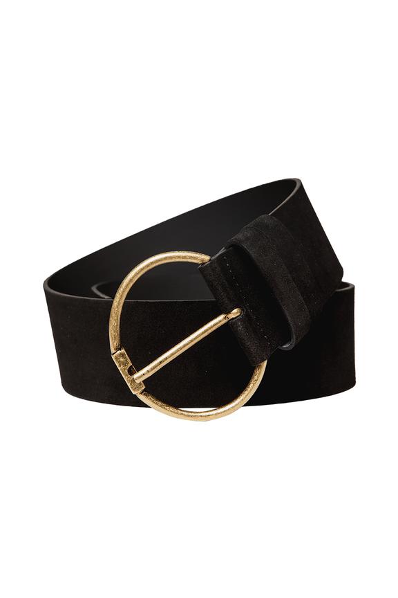 Black belt with large buckle