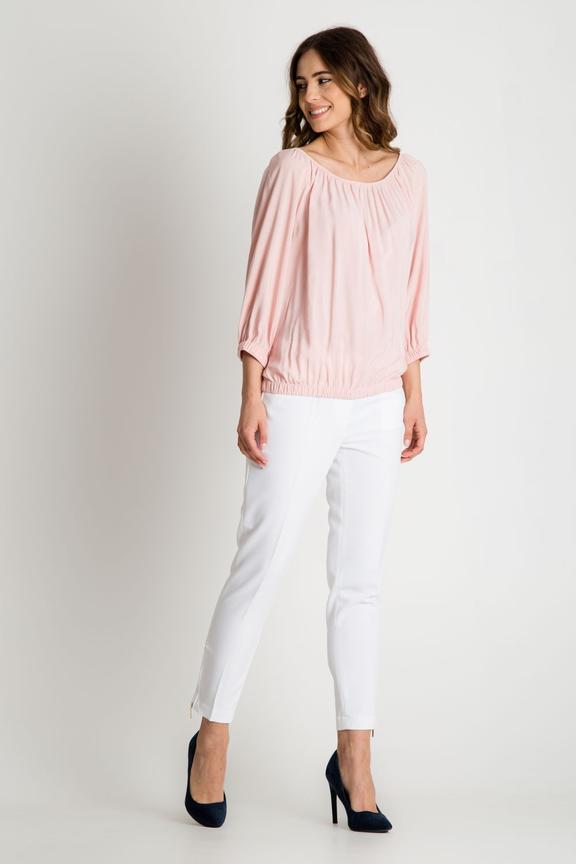 Luźna różowa bluzka z gumką