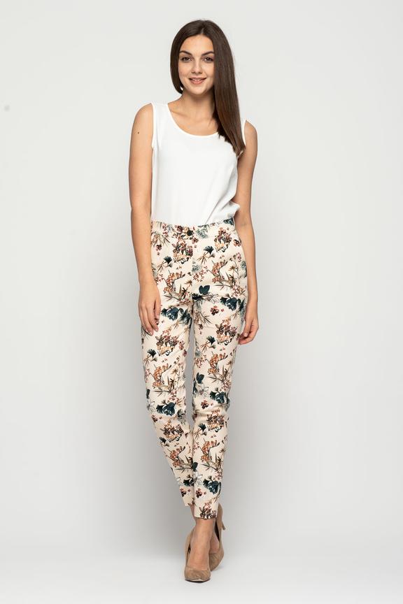 Beżowe spodnie w kant