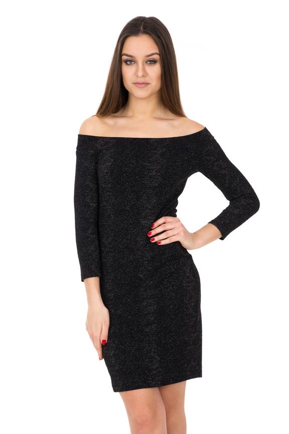 Złota sukienka z długim rękawem