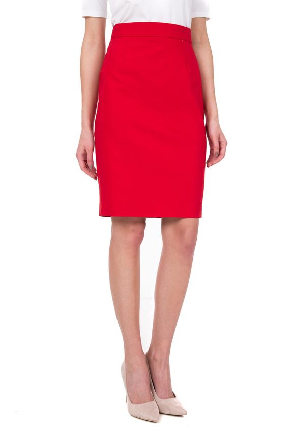 Czerwona ołówkowa spódnica
