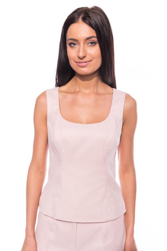 Top w kolorze pudrowego różu