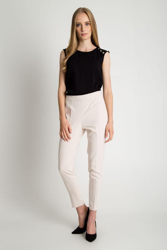 Dopasowane spodnie z wysokim stanem