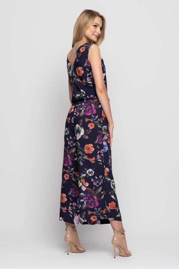 Flower jumpsuit with wide legs