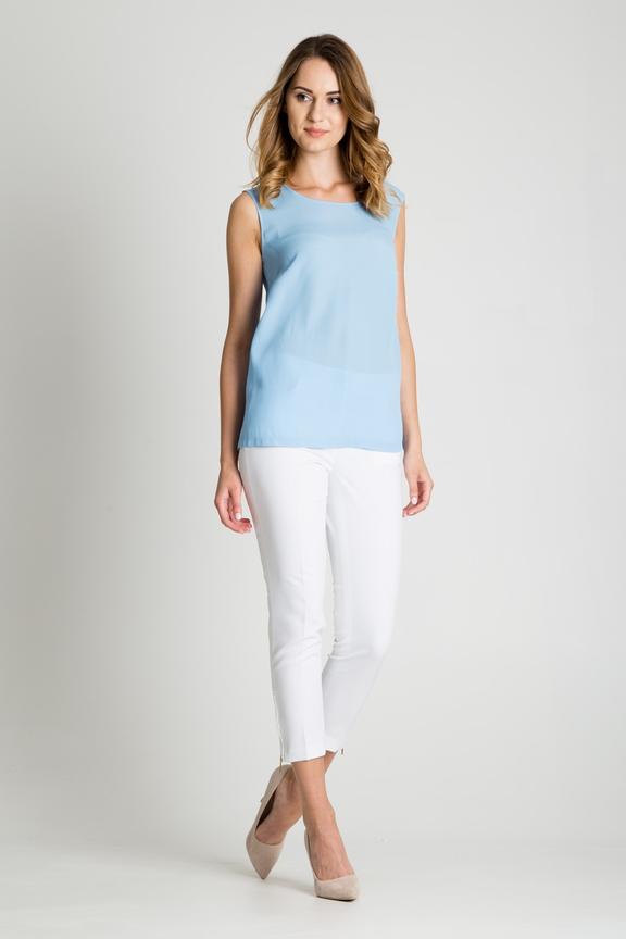 Błękitna wiskozowa bluzka