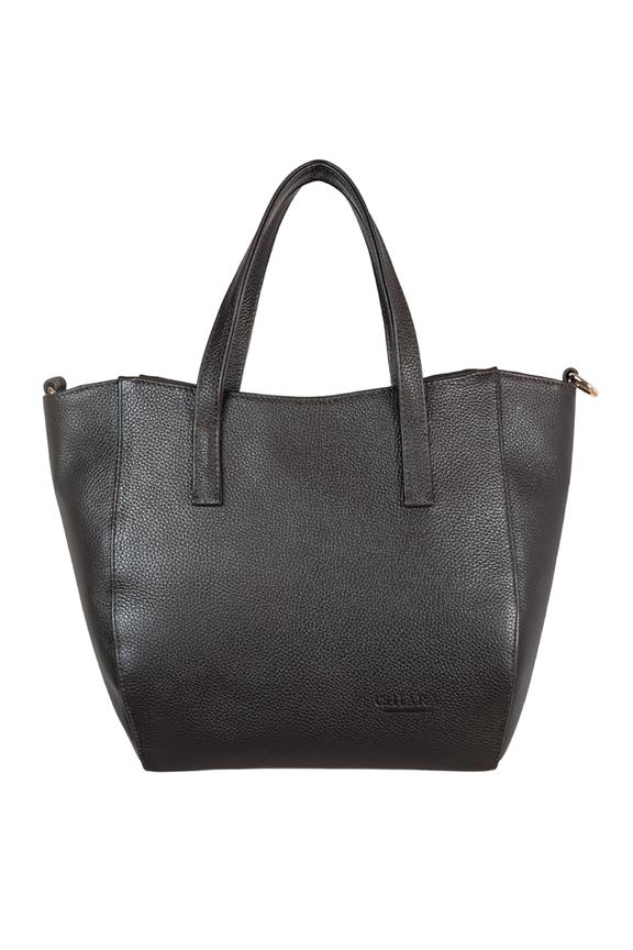 Duża skórzana brązowa torba na co dzień