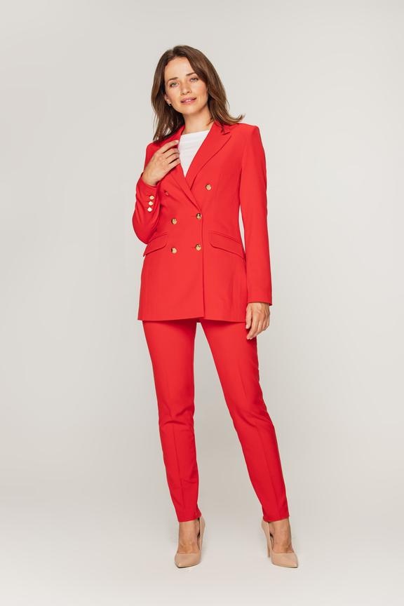 Dwurzędowa czerwona marynarka