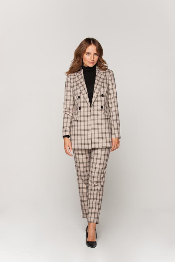 Dwurzędowa marynarka w kratę