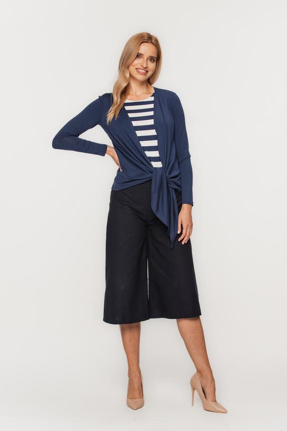 Two-layer knitted blouse