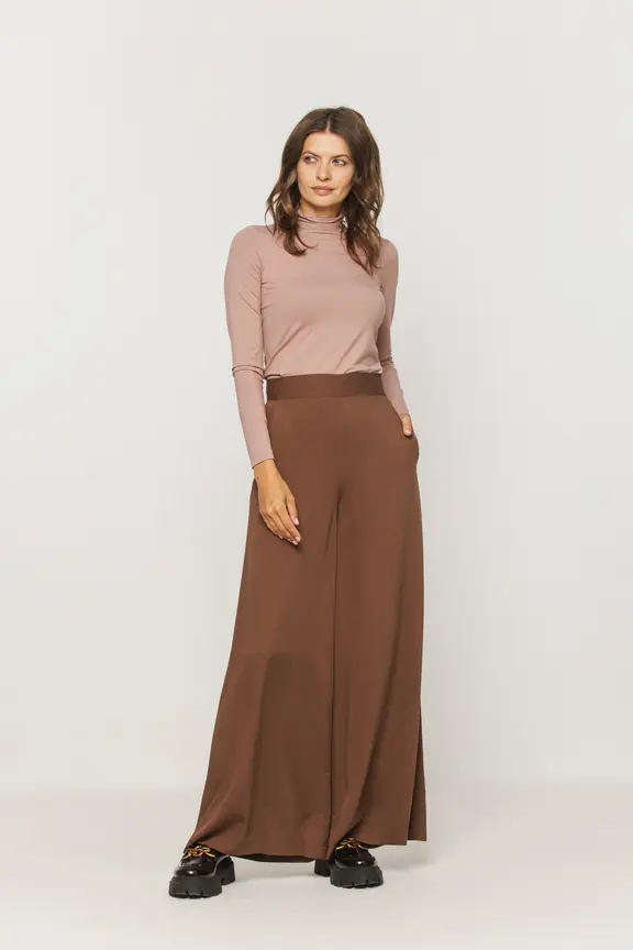 Dzianinowy półgolf z długim rękawem