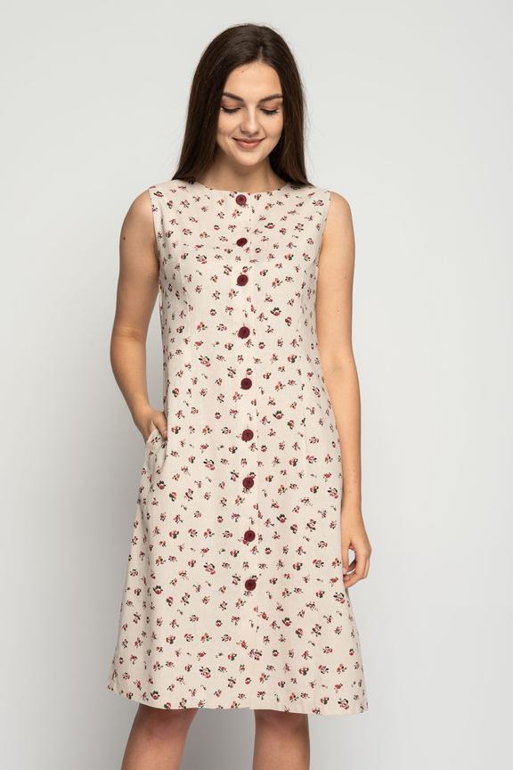 Lniana sukienka bez rękawów