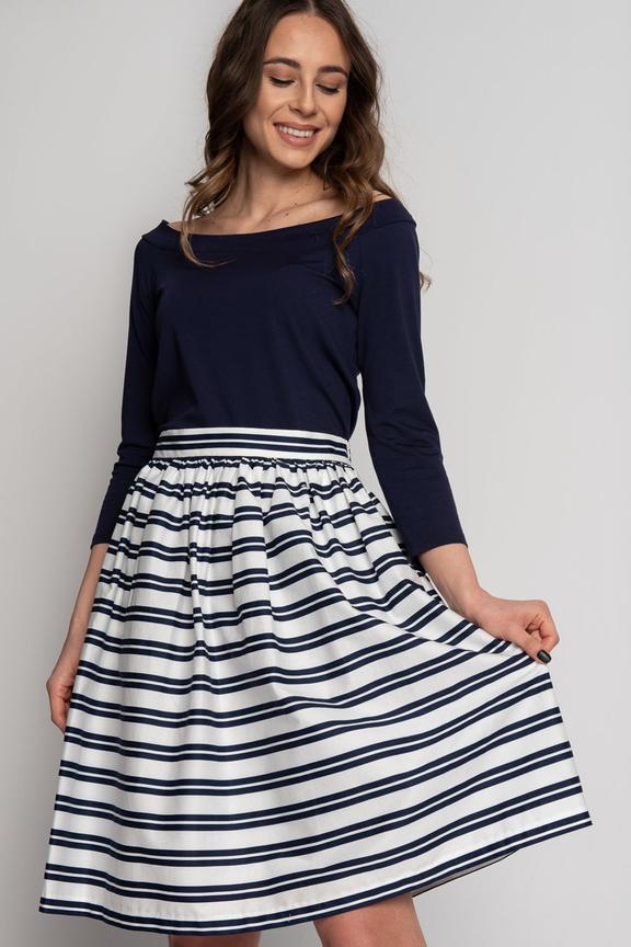 Bawełniana spódnica midi z kieszeniami z boku