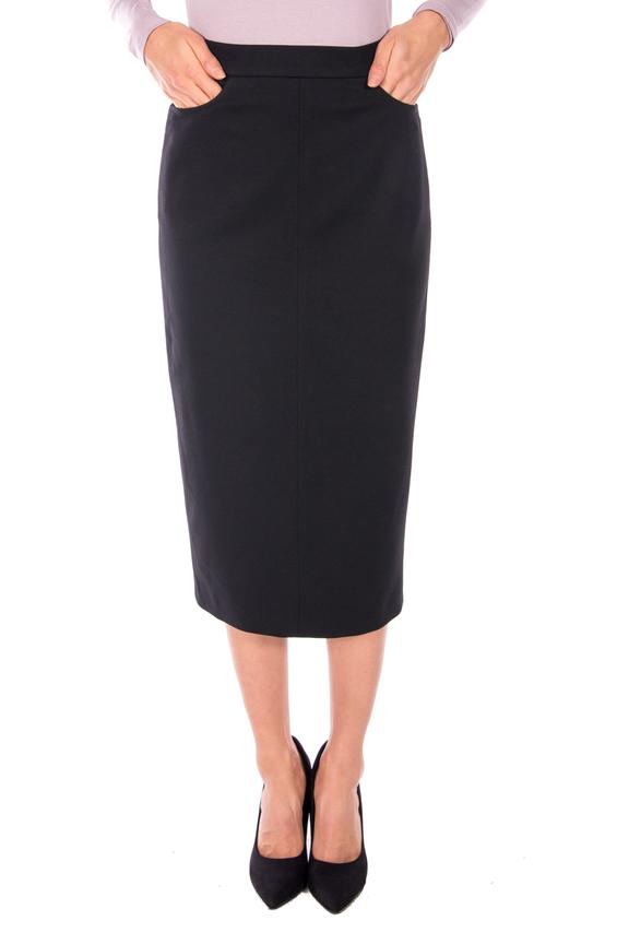 Czarna ołówkowa spódnica midi