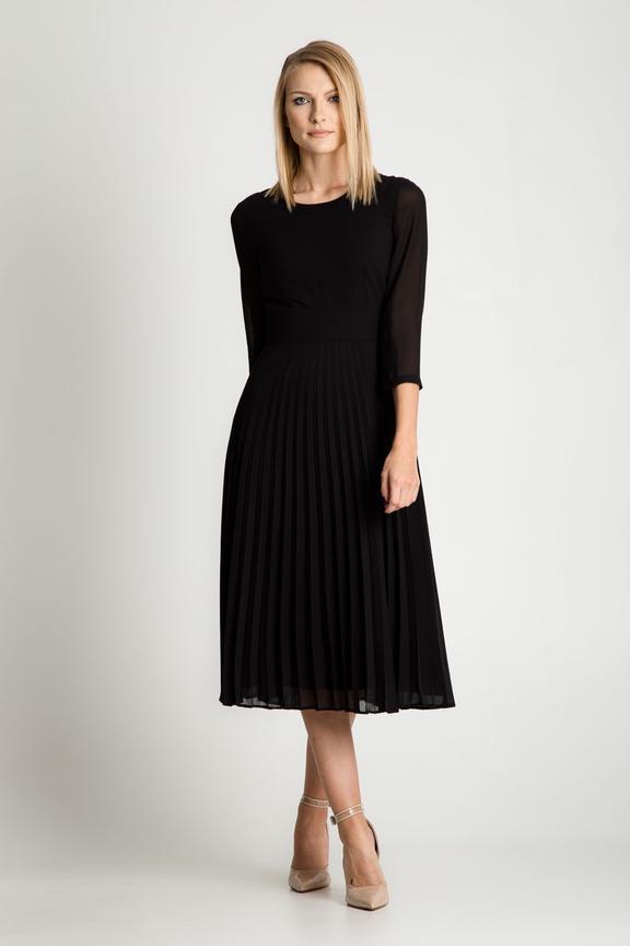 Plisowana szyfonowa sukienka