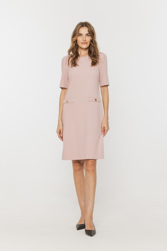 Elegancka pastelowa sukienka z podszewką