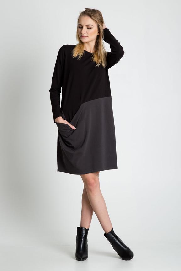 Oryginalna dwukolorowa sukienka