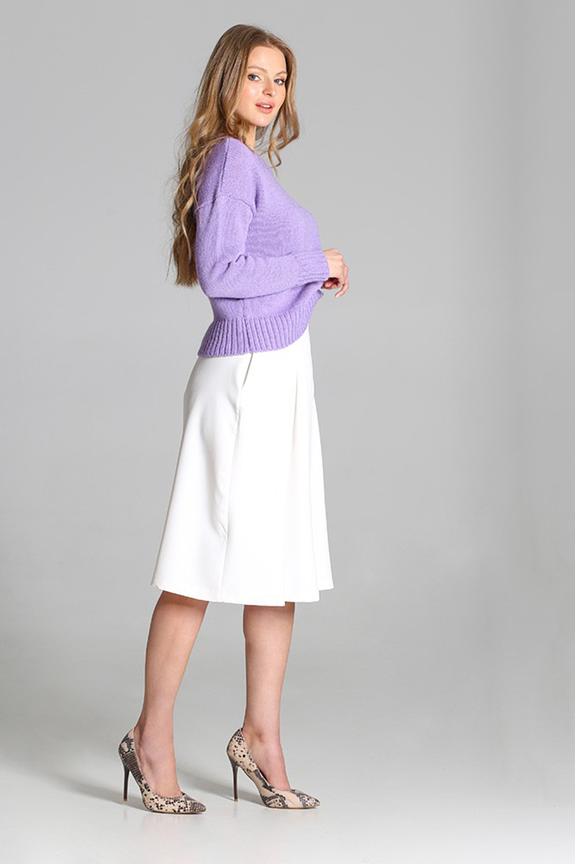 Violet ribbed sweater