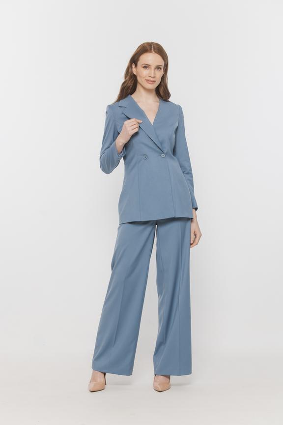 Garniturowe szerokie spodnie w kant