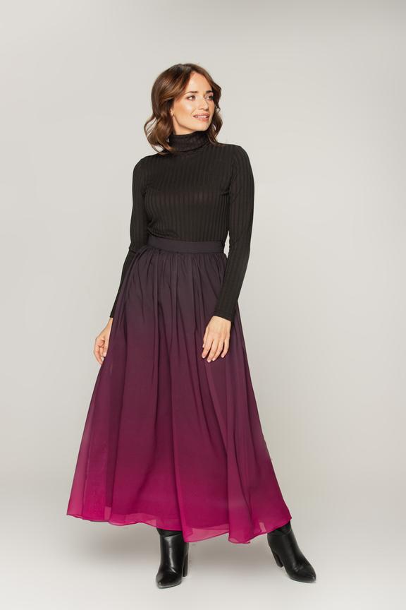 Black ribbed knit turtleneck