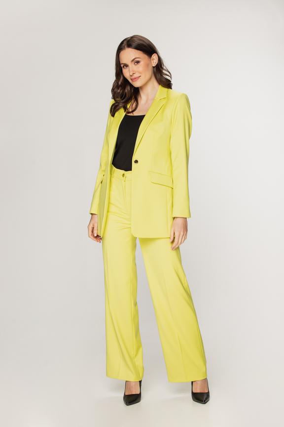 Jaskrawe spodnie w kant