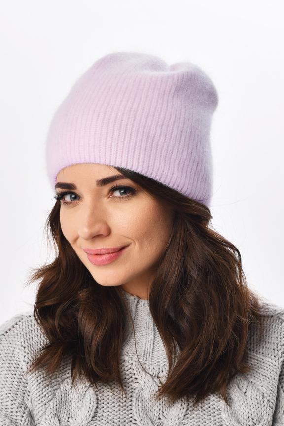 Light purple angora hat