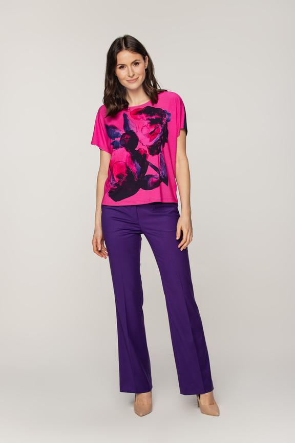 Kimonowa bluzka z dzianiny wiskozowej