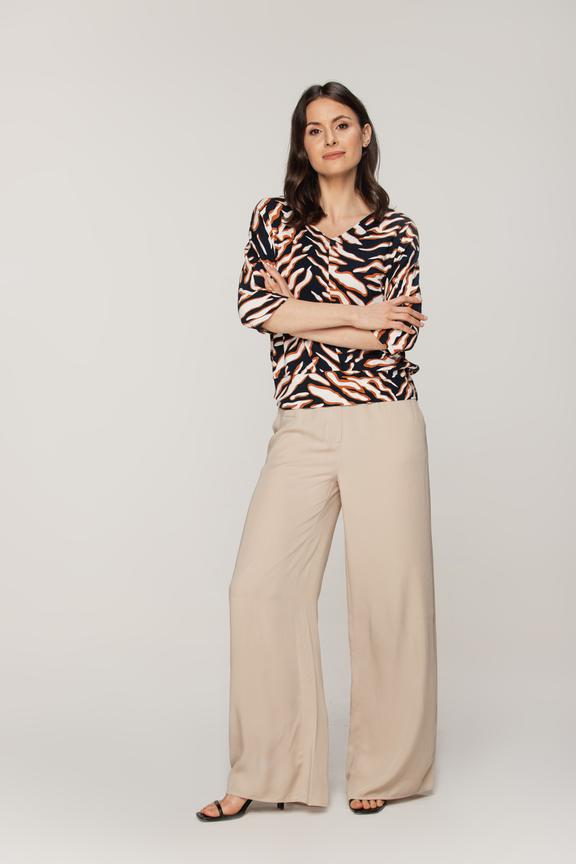 Kimonowa bluzka z rękawem do łokcia