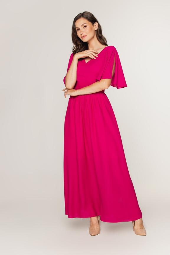 Koktajlowa sukienka z żorżety