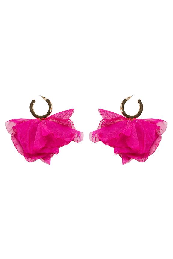 Fuksjowe zwiewne kolczyki