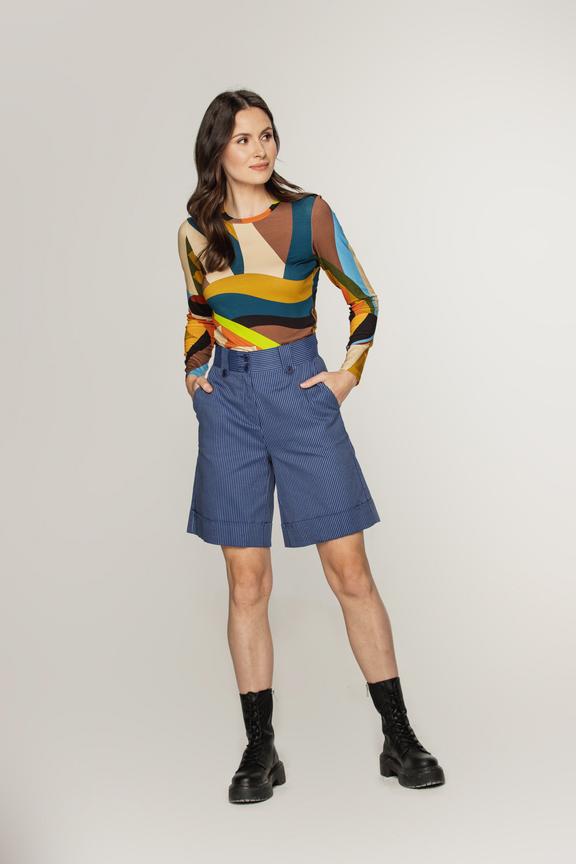 Colorful knit blouse