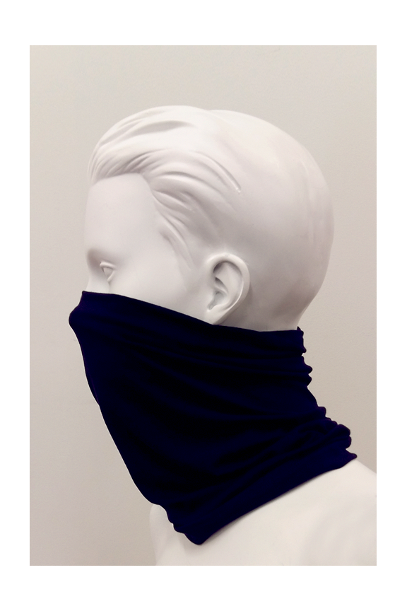 Granatowy komin z dzianiny wiskozowej