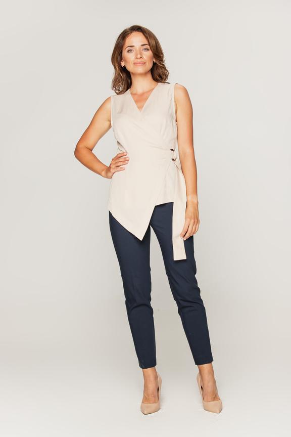 Kopertowa beżowa bluzka