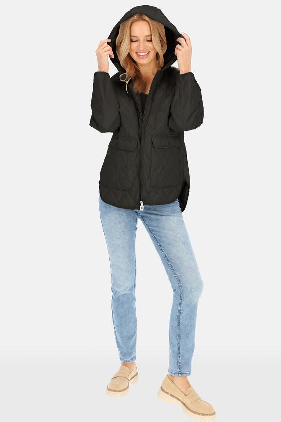 Pikowana wiosenna kurtka w kolorze khaki