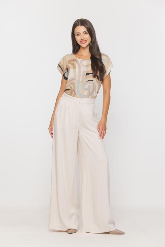 A lightweight viscose blouse with slits