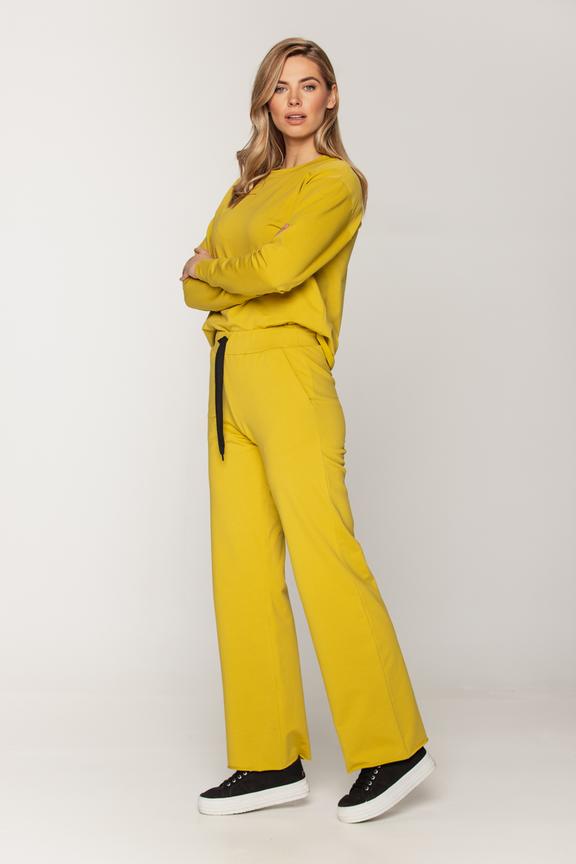 Limonkowe dresowe spodnie