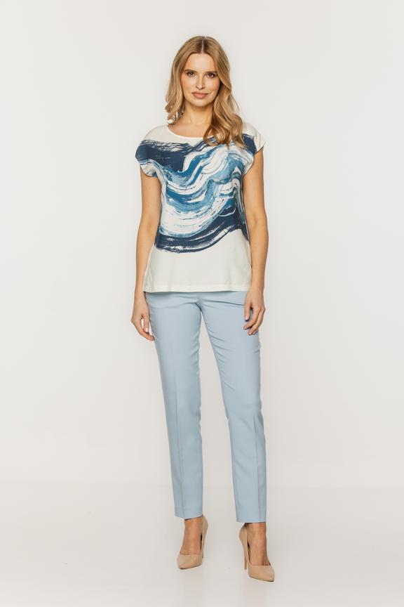 Luźna zwiewna bluzka z czystej wiskozy