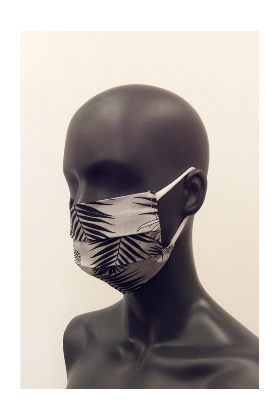 Maseczka z bawełny w kolorze szarym