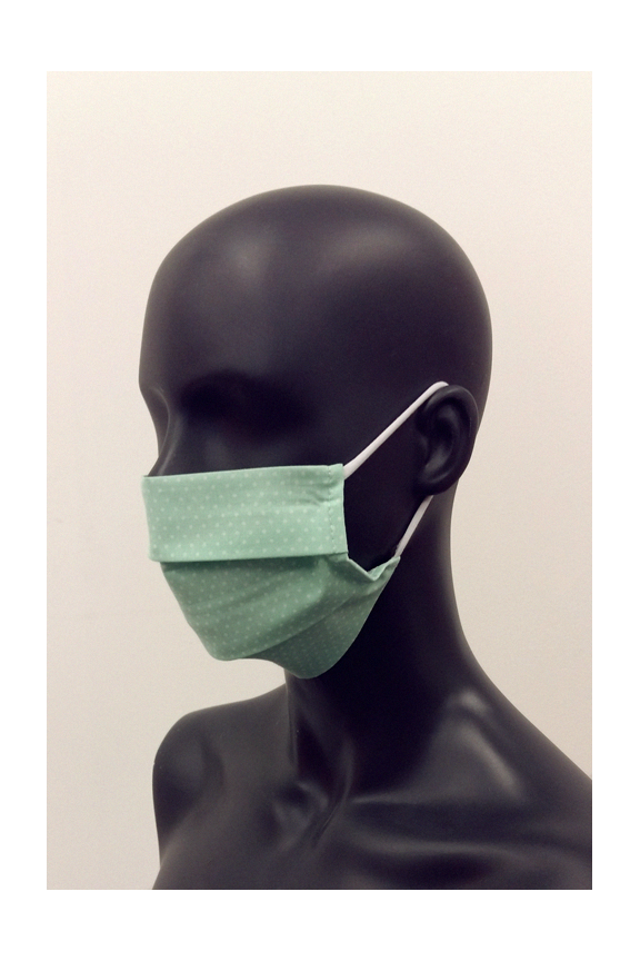 Maseczka jednowarstwowa z bawełny w kropki