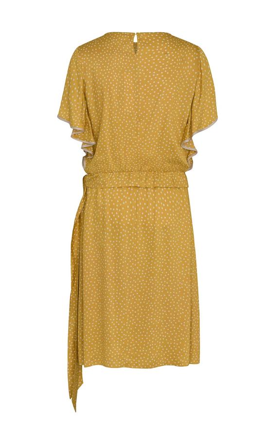 Miodowa sukienka w groszki