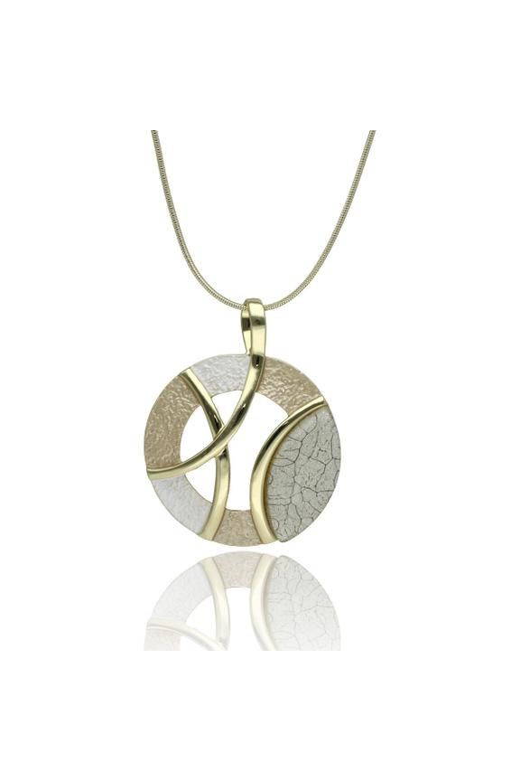 Długi stylowy naszyjnik w kolorze złota